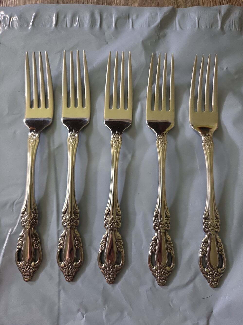Set Of 5 Dinner Forks Oneida Raphael Deluxe HH Stainless Steel Flatware 7 1/4"